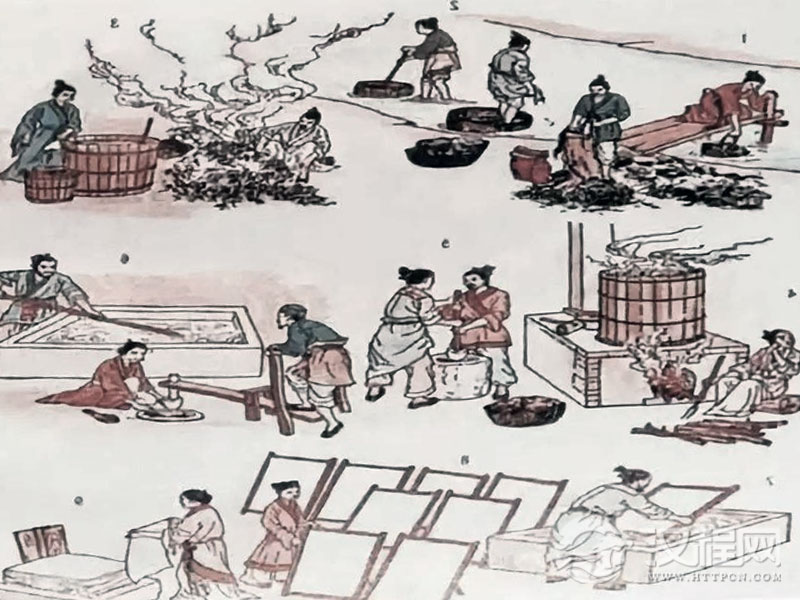 蔡伦造纸传说.jpg 蔡伦造纸传说.jpg