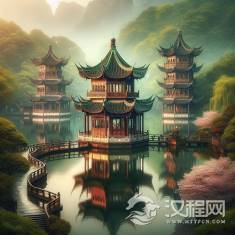 杭州西湖的古亭与楼阁之美