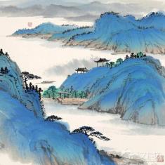 横点积墨法揭秘,米氏云山如何成就水墨经典?