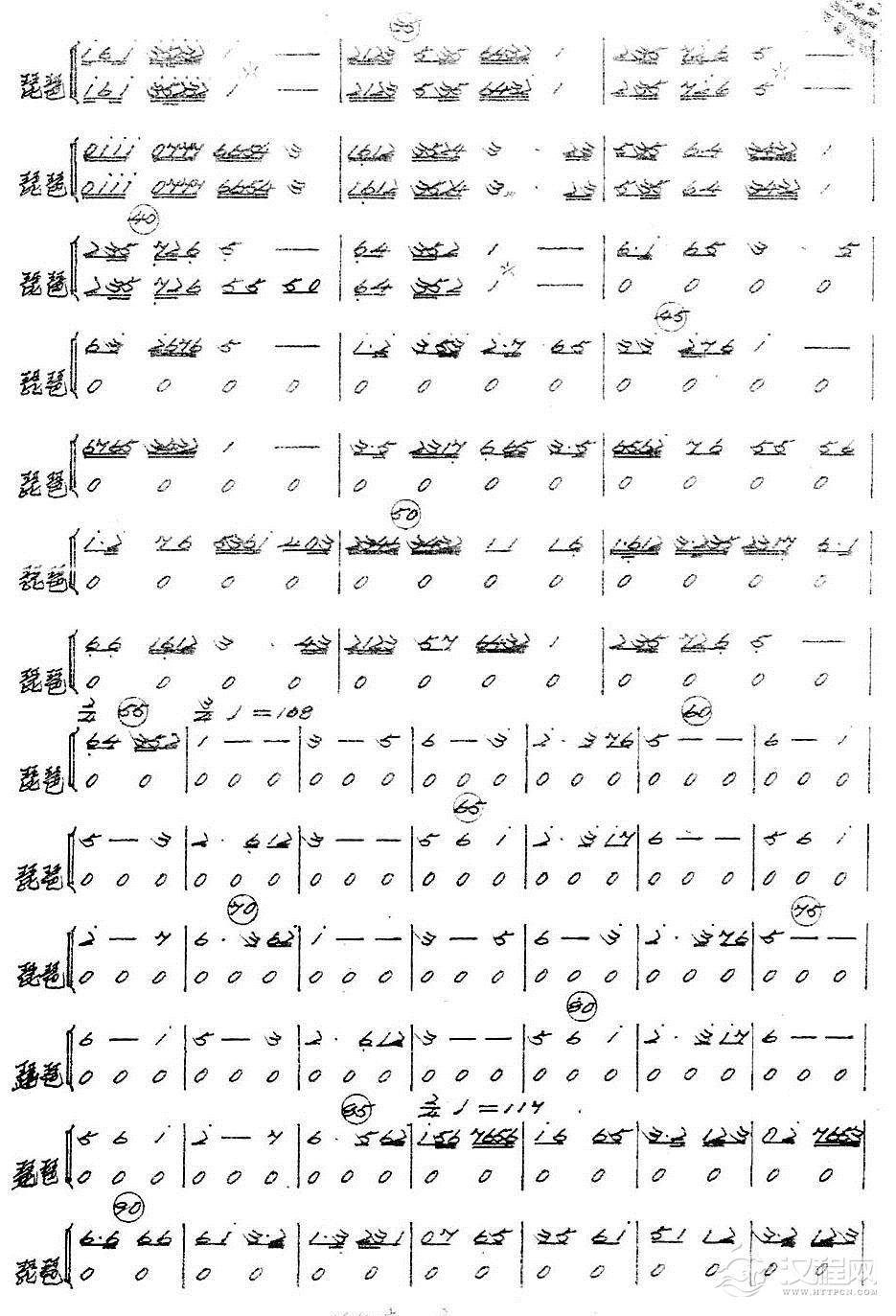 丝竹情(琵琶分谱)总谱
