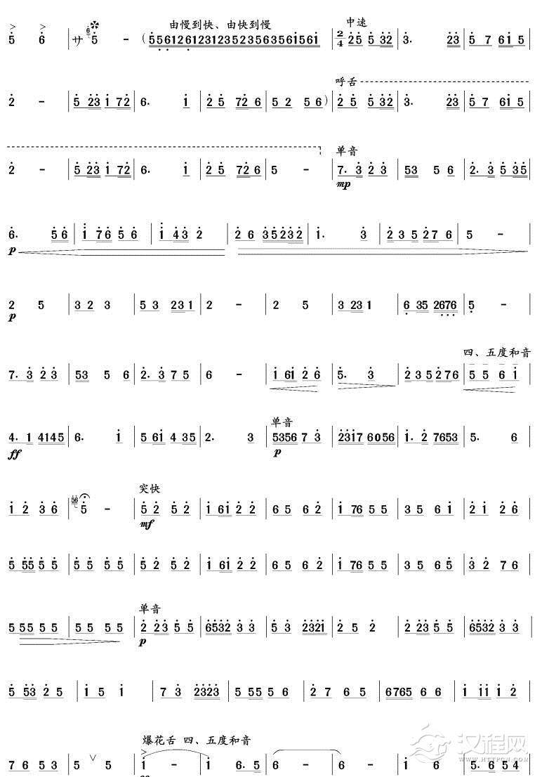 沂蒙新貌(笙独奏)其他曲谱