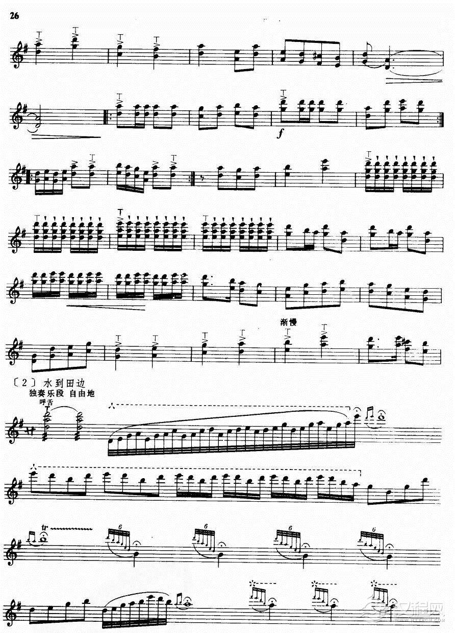劈山引来幸福水(笙独奏)其他曲谱