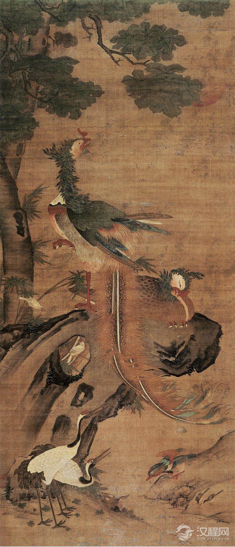 明代花鸟画第一家 吕纪画选 残荷鹰鹭图 - 中艺图文工作室 - 中艺图文工作室