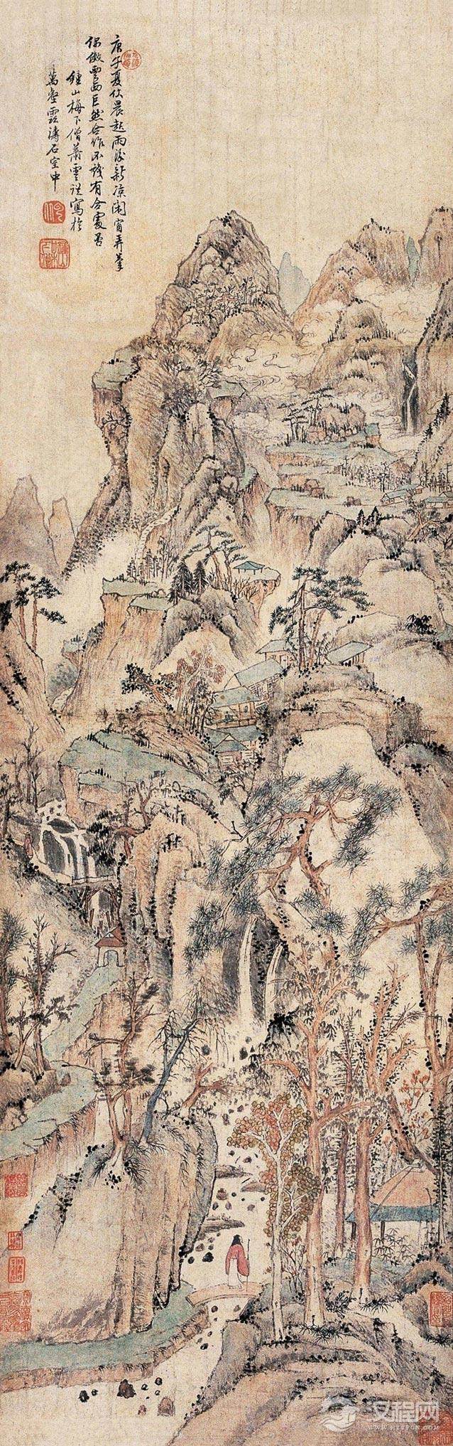 明 萧云从画选 设色山水