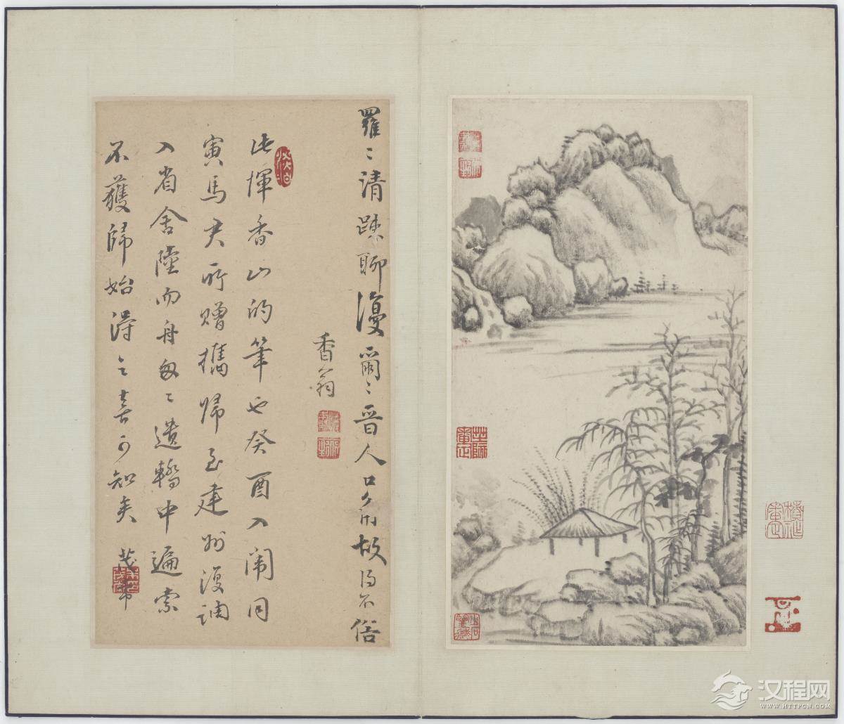 明 恽向 山水画册 美国弗利尔美术馆藏