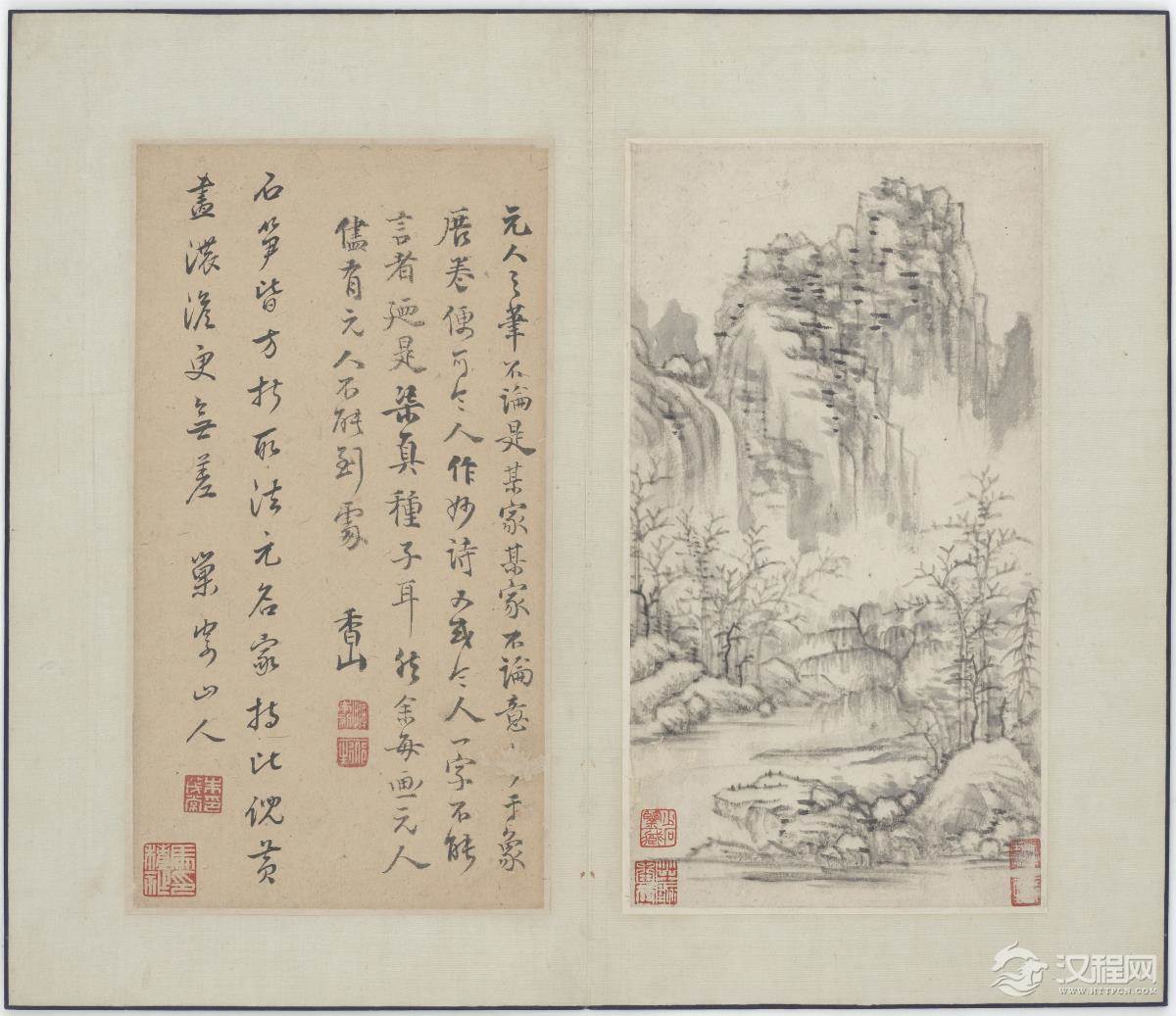 明 恽向 山水画册 美国弗利尔美术馆藏