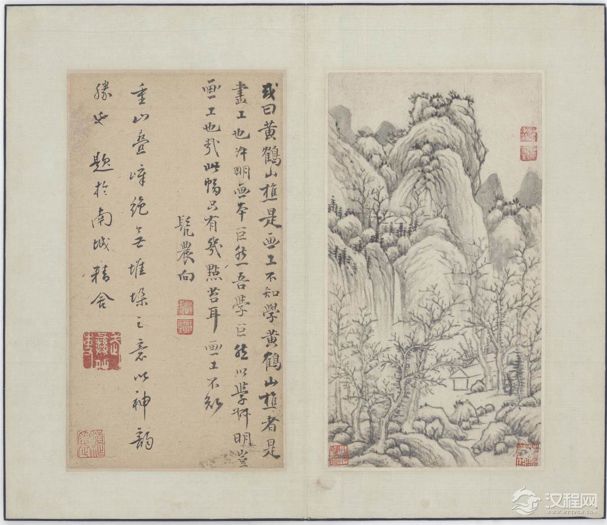 明 恽向 山水画册 美国弗利尔美术馆藏