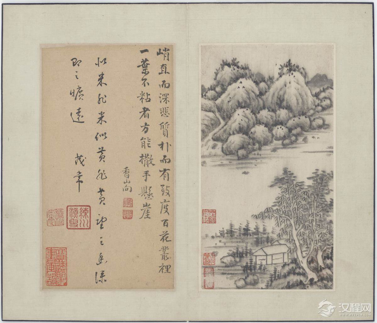 明 恽向 山水画册 美国弗利尔美术馆藏
