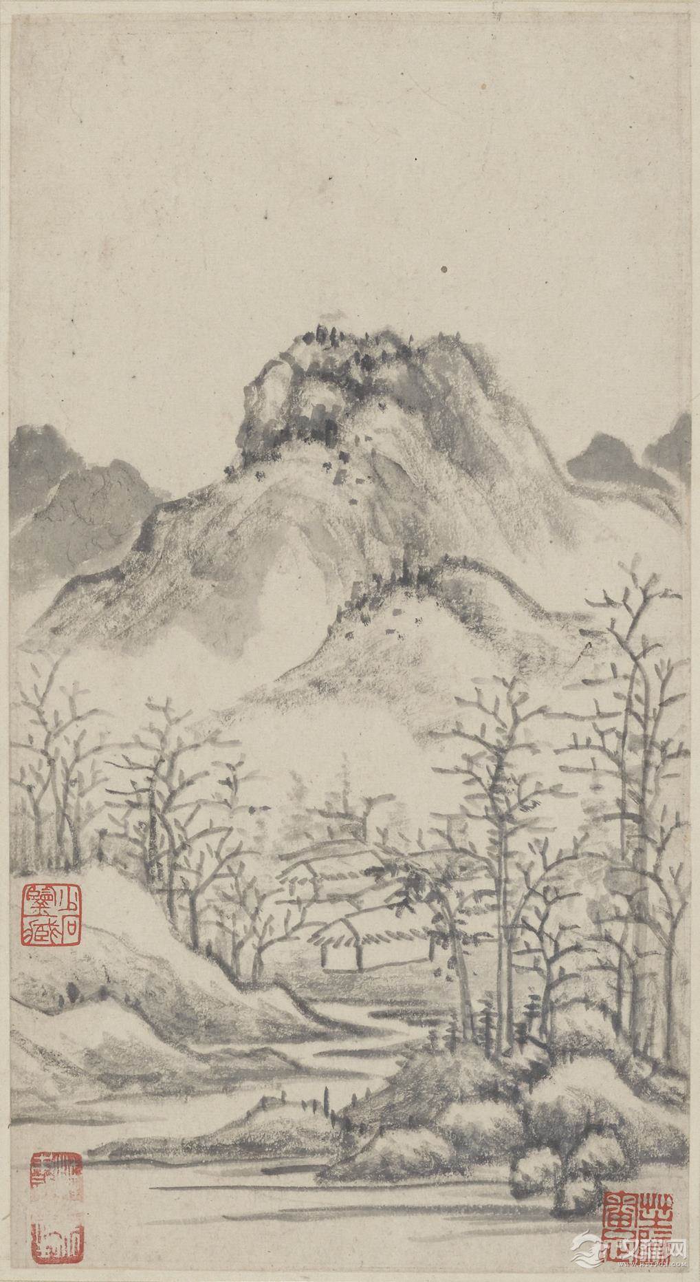 明 恽向 山水画册 美国弗利尔美术馆藏