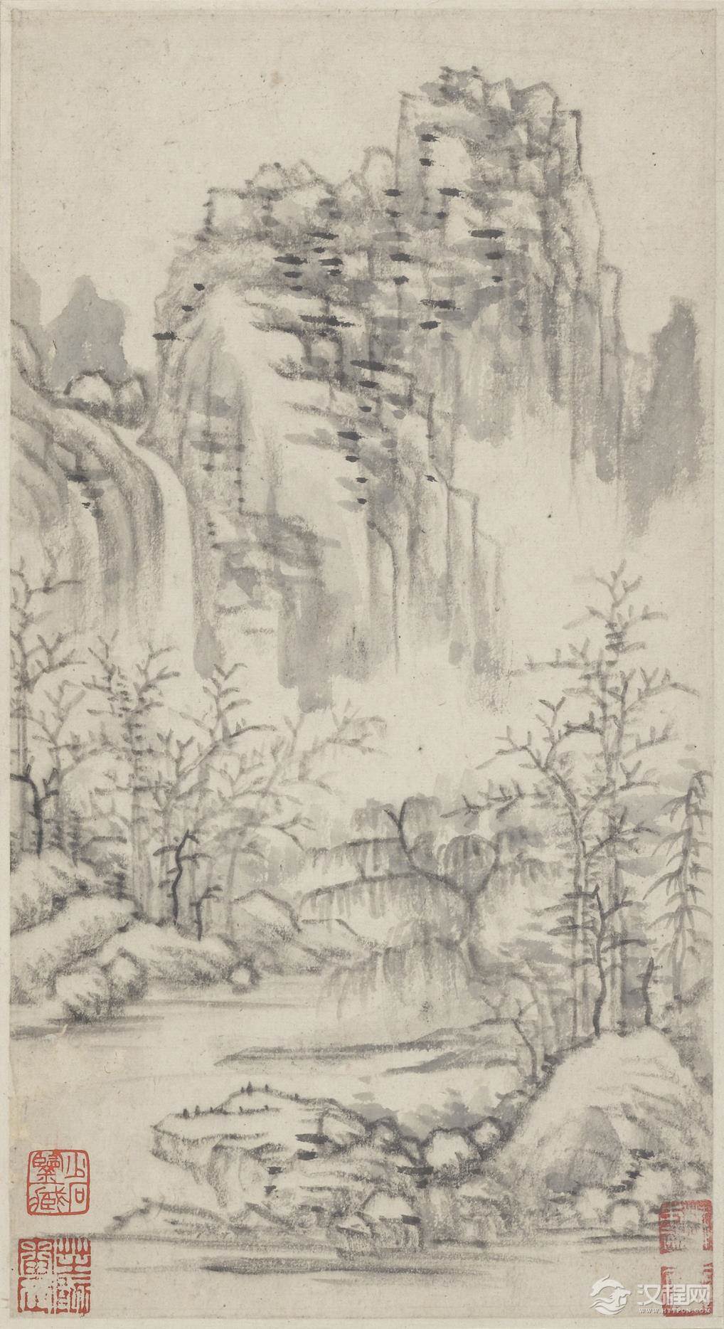 明 恽向 山水画册 美国弗利尔美术馆藏