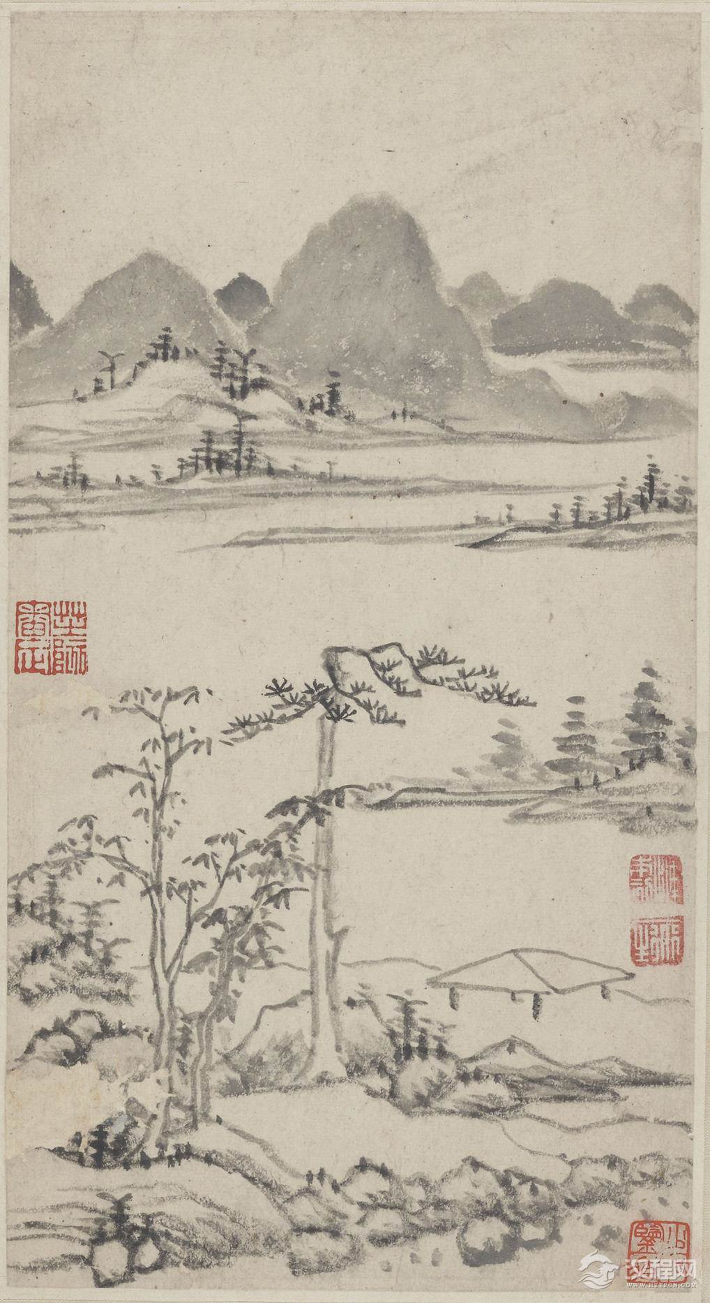 明 恽向 山水画册 美国弗利尔美术馆藏