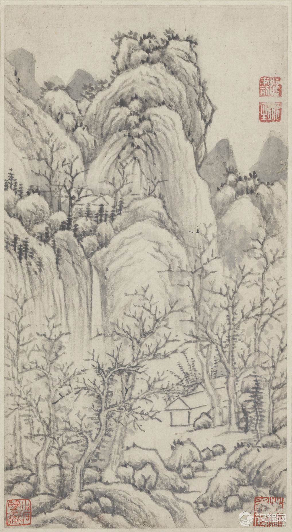 明 恽向 山水画册 美国弗利尔美术馆藏