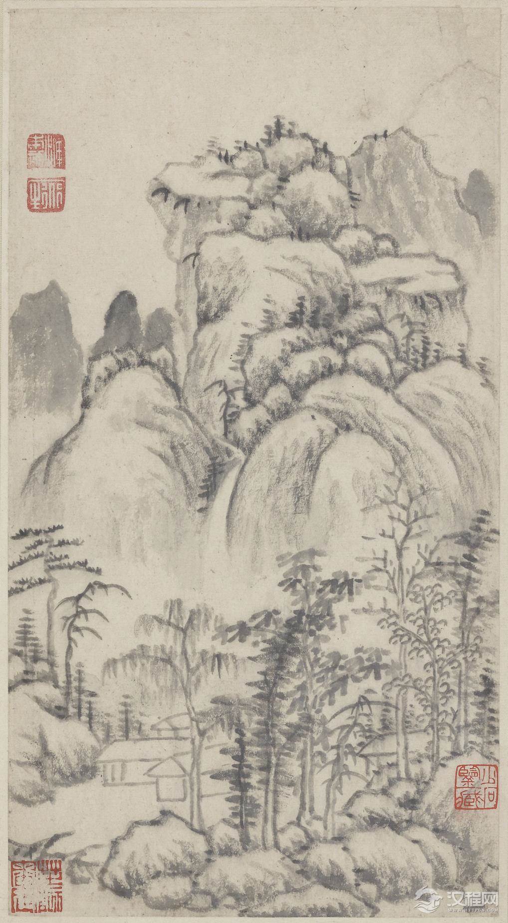 明 恽向 山水画册 美国弗利尔美术馆藏