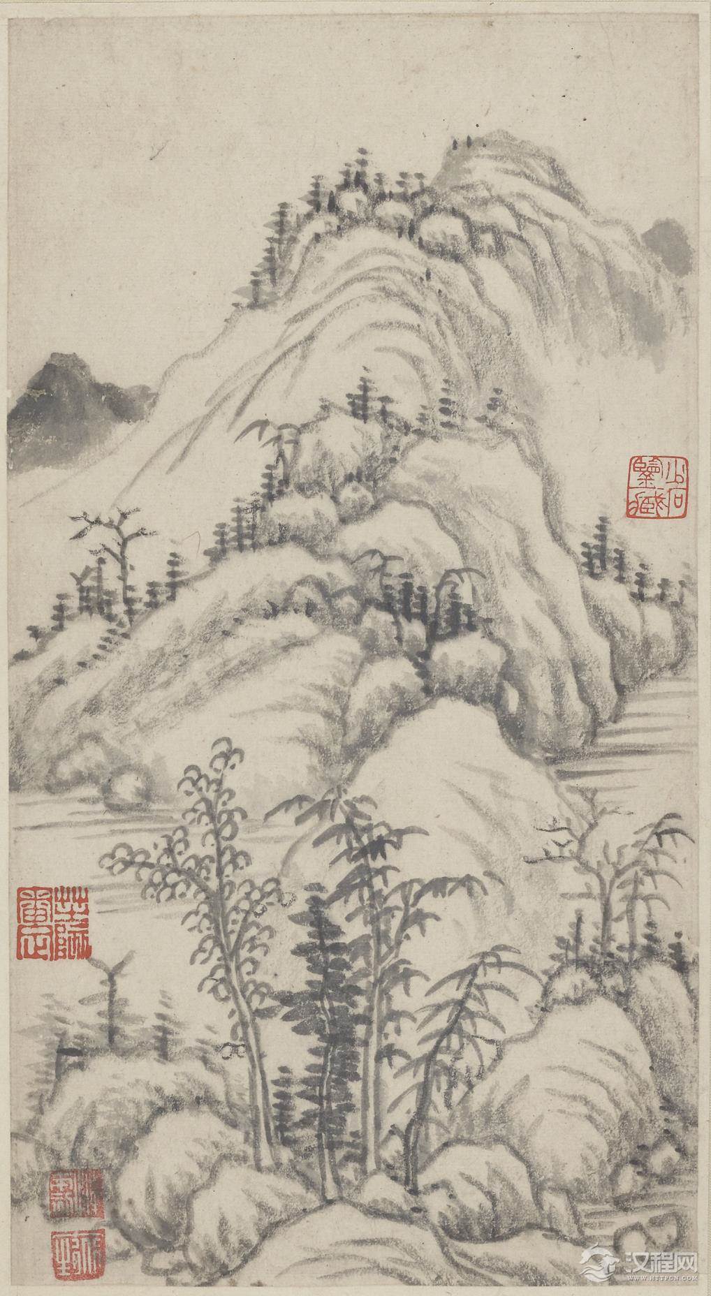 明 恽向 山水画册 美国弗利尔美术馆藏