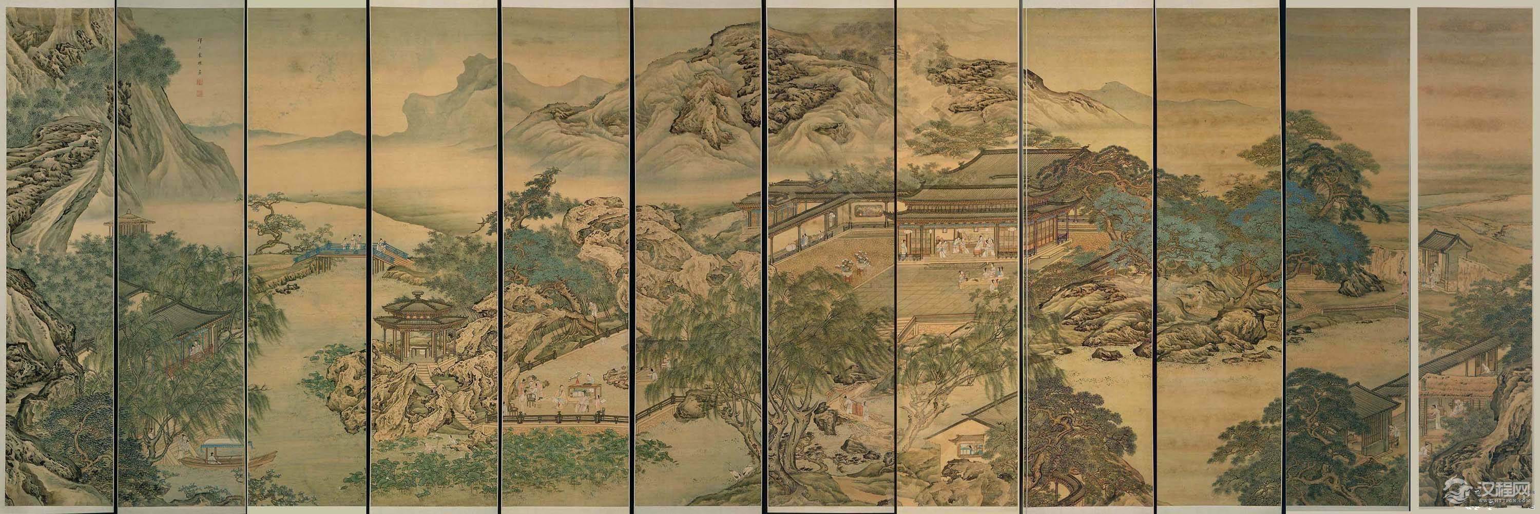 清宫廷画家袁江 袁耀作品