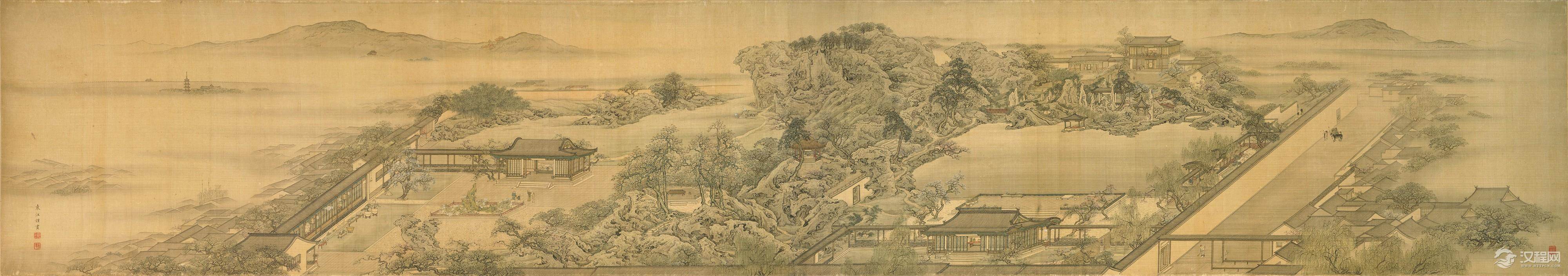 清宫廷画家袁江 袁耀作品