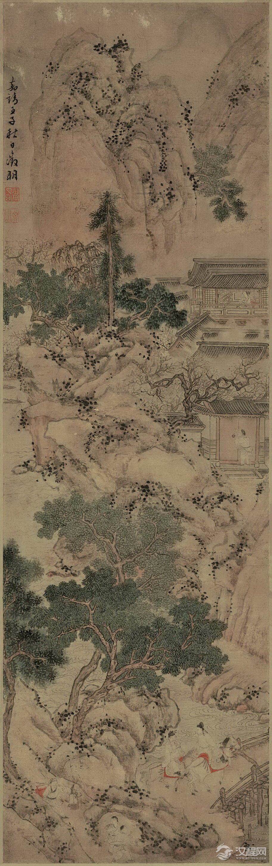文徴明 立轴画