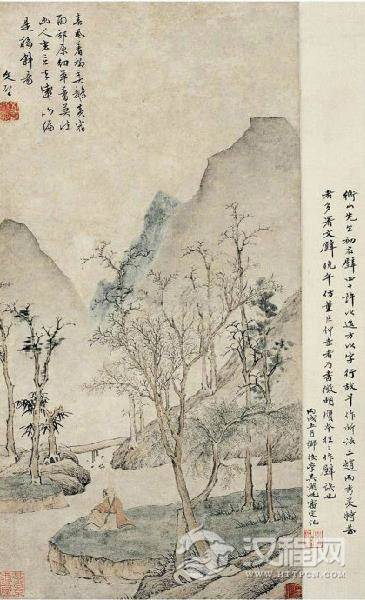 文徴明 立轴画