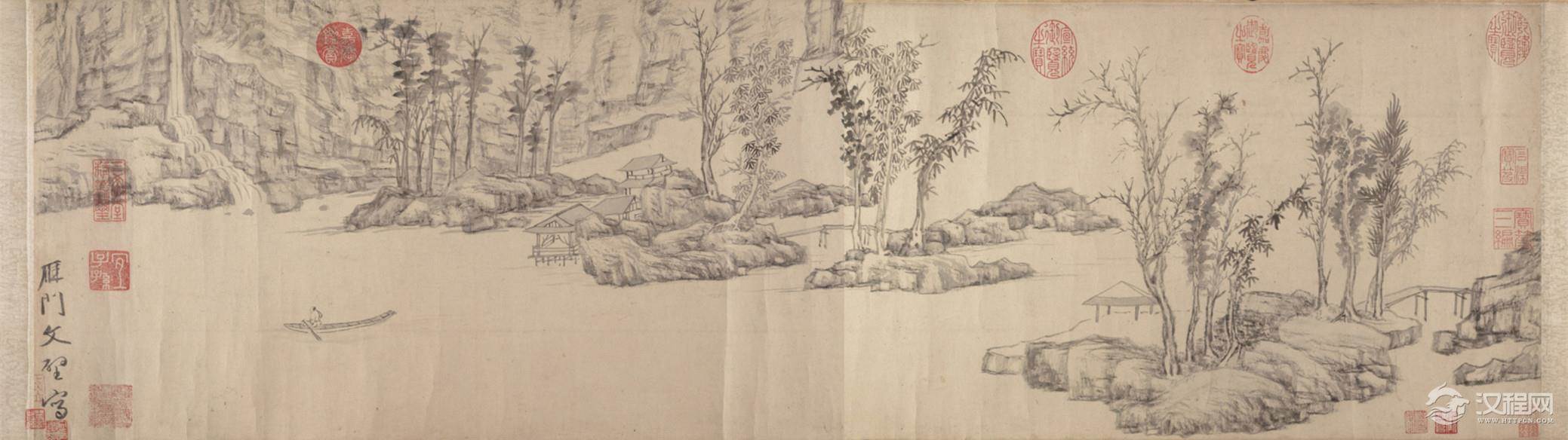 明 文徵明 东林避暑图卷 美国大都会艺术馆藏