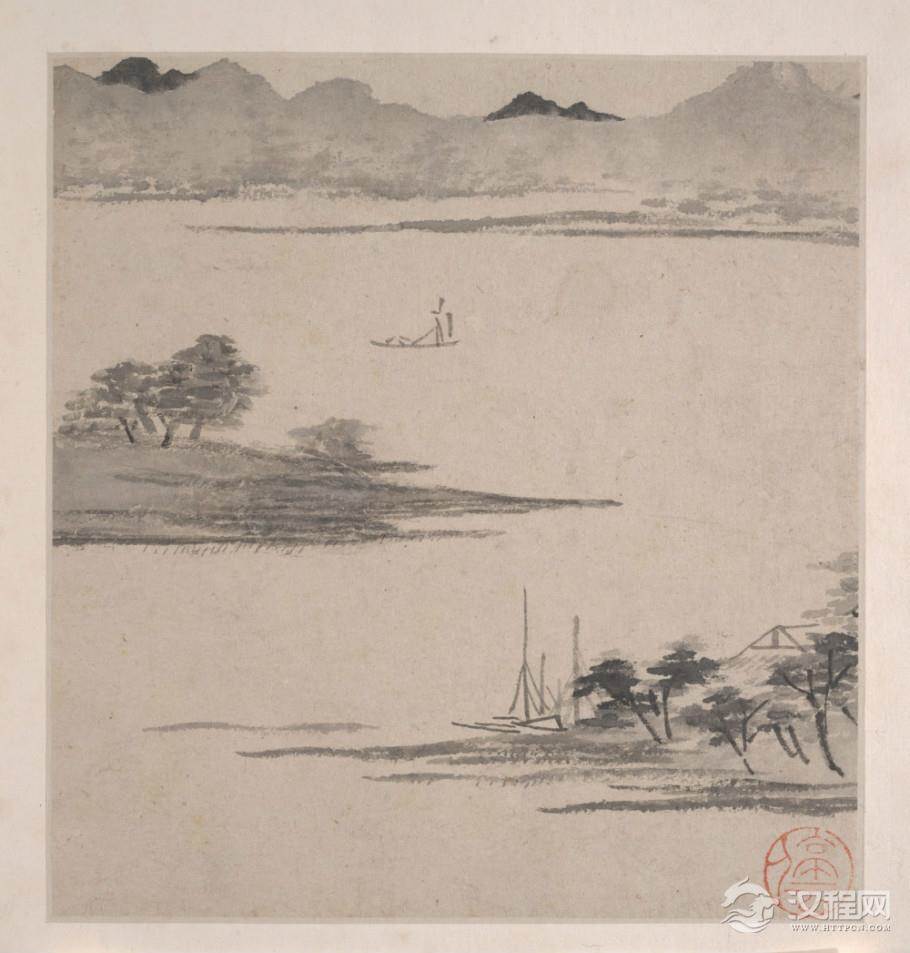 明 文徵明 潇湘八咏册 大都会艺术博物馆藏