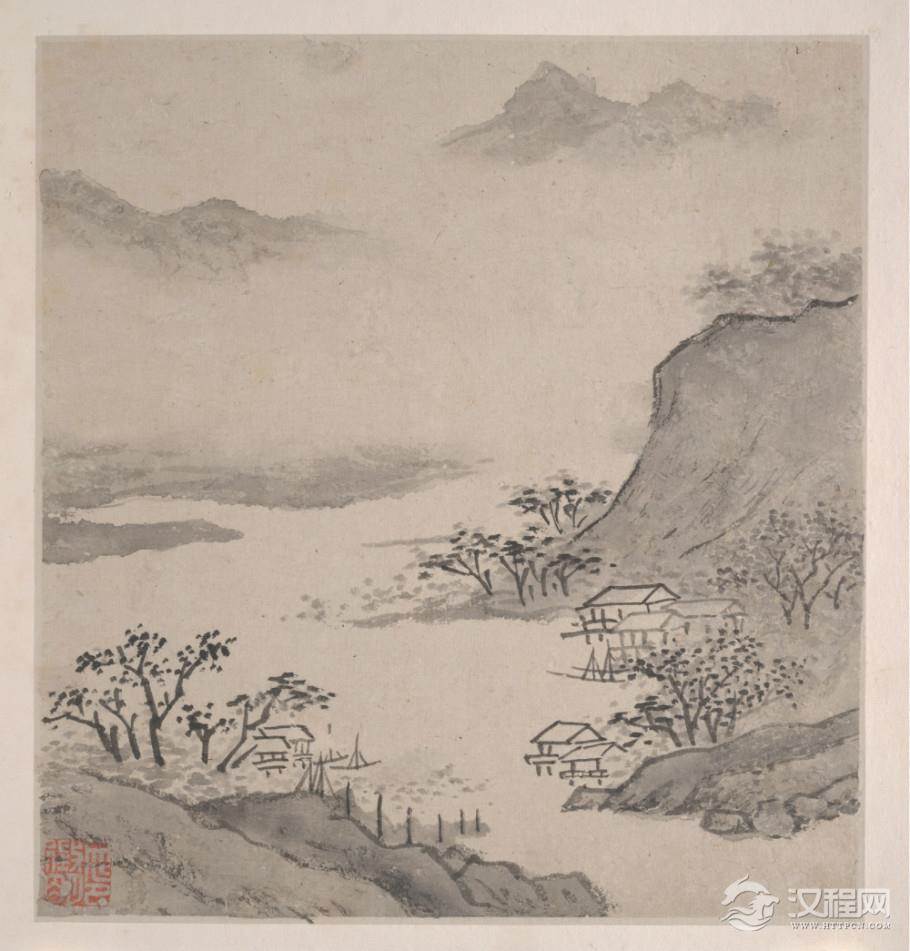 明 文徵明 潇湘八咏册 大都会艺术博物馆藏