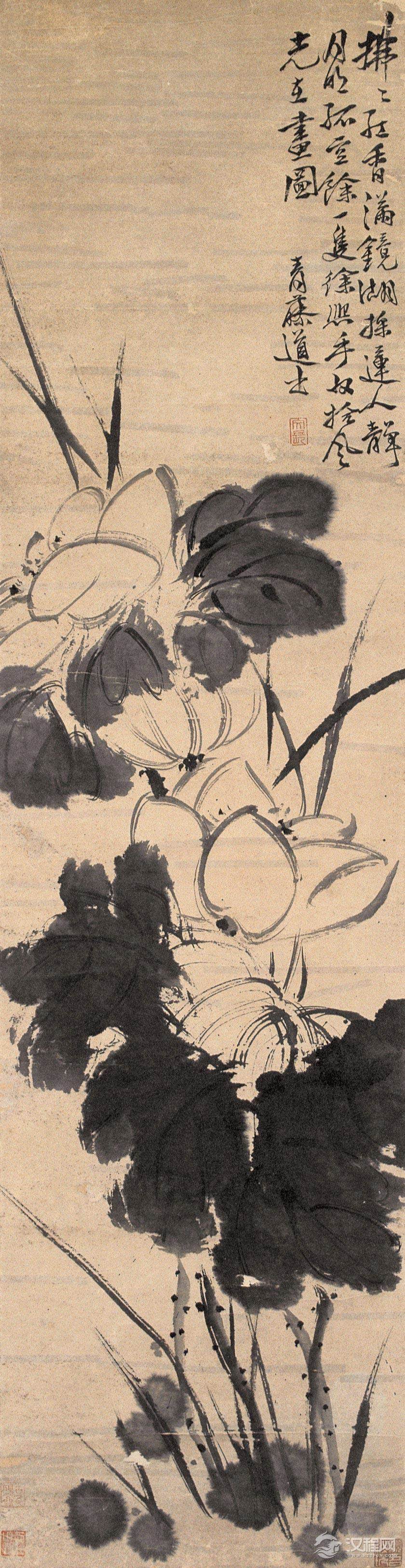 徐渭画选 墨葡萄图 - 潮河边人 - 潮河边人博客