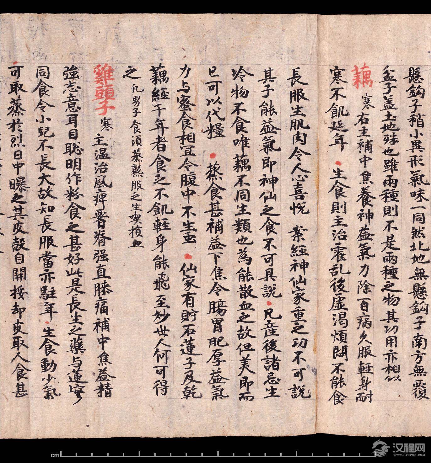 敦煌《食疗本草》残卷 纸本,卷轴 - 老排长 - 老排长(6660409)