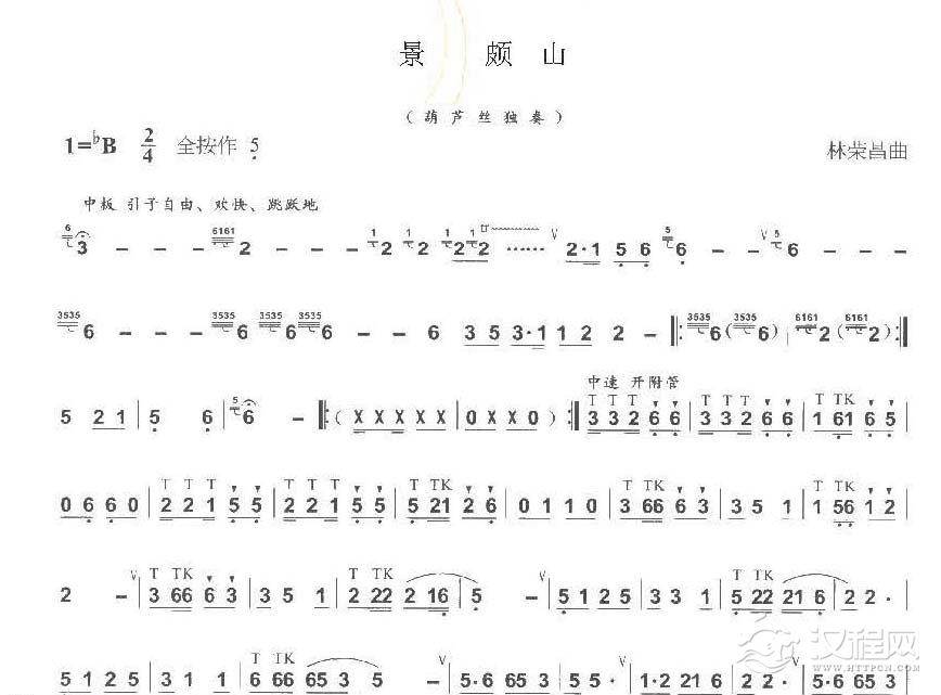 巴乌中高级乐曲《景颇山》林荣昌曲