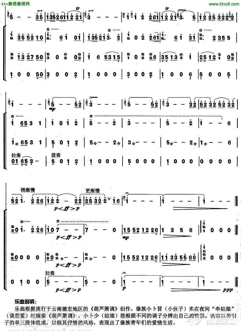 竹林深处(葫芦丝+琵琶+扬琴+低音提琴)