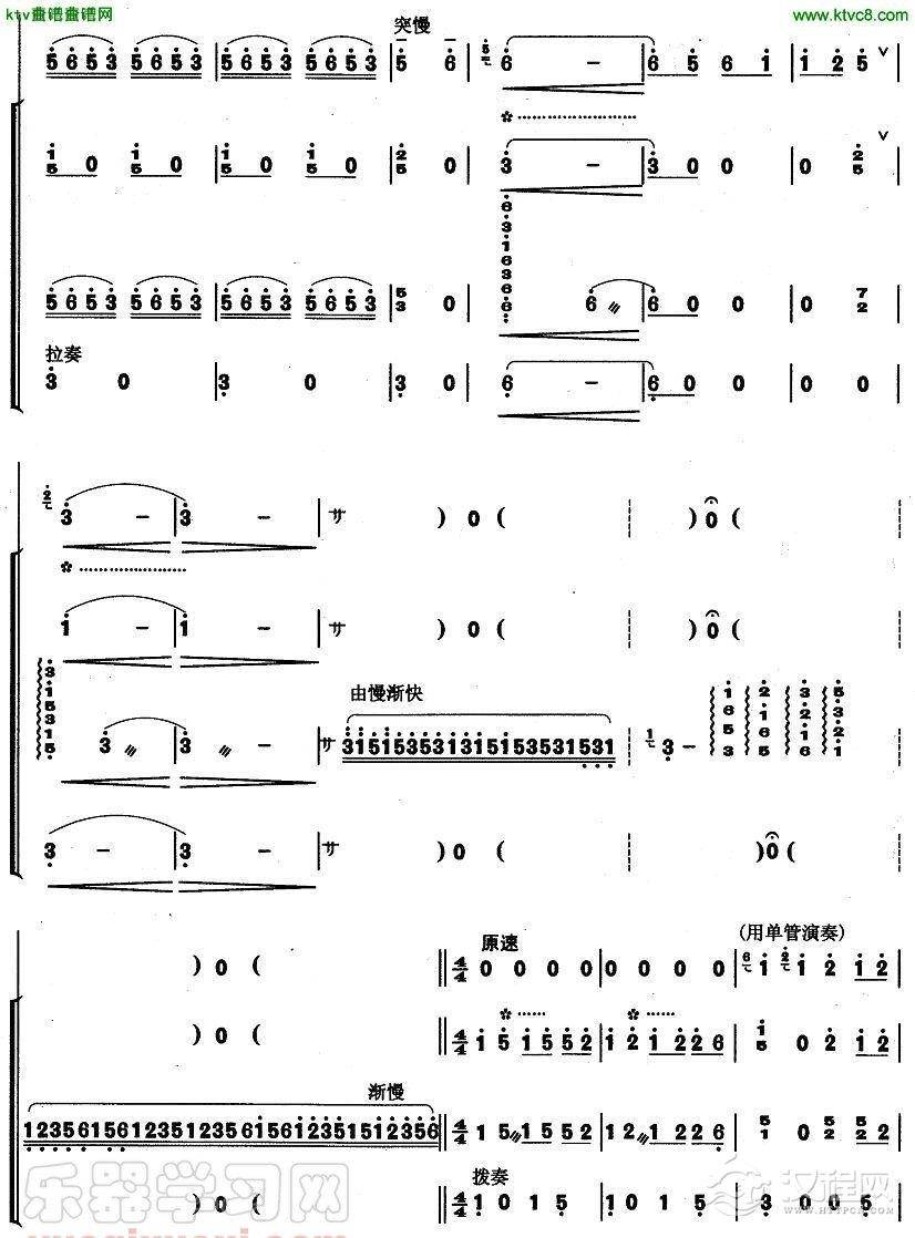 竹林深处(葫芦丝+琵琶+扬琴+低音提琴)