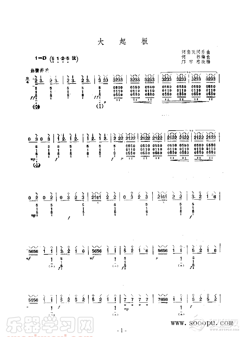 大起板 民乐类 琵琶