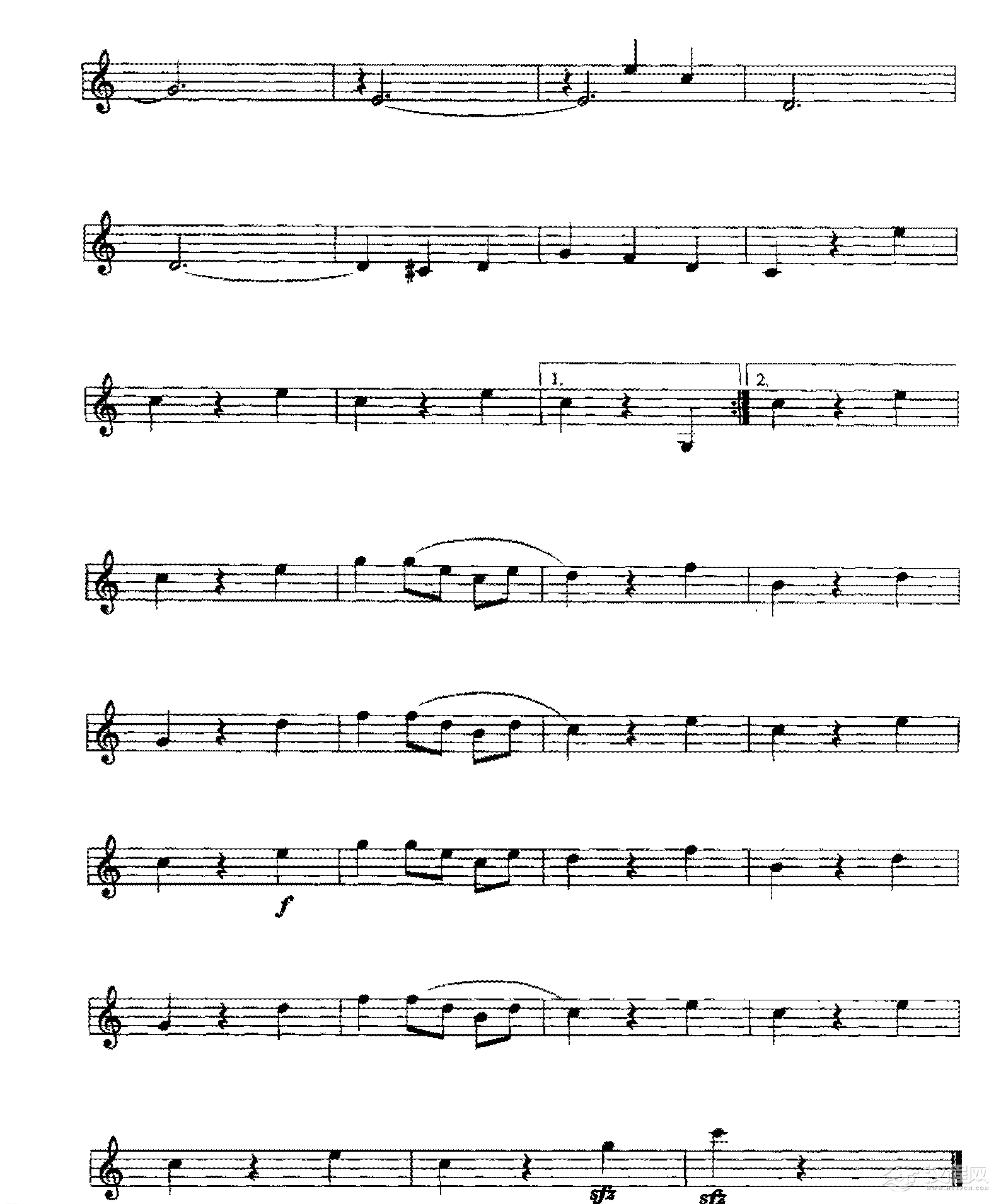 五线谱练习乐曲精选《杜鹃圆舞曲》3