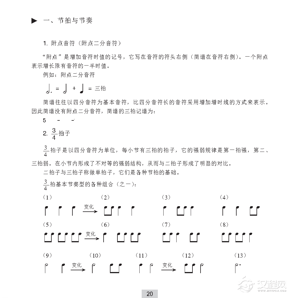 《节拍与节奏》附点音符/3/4拍子