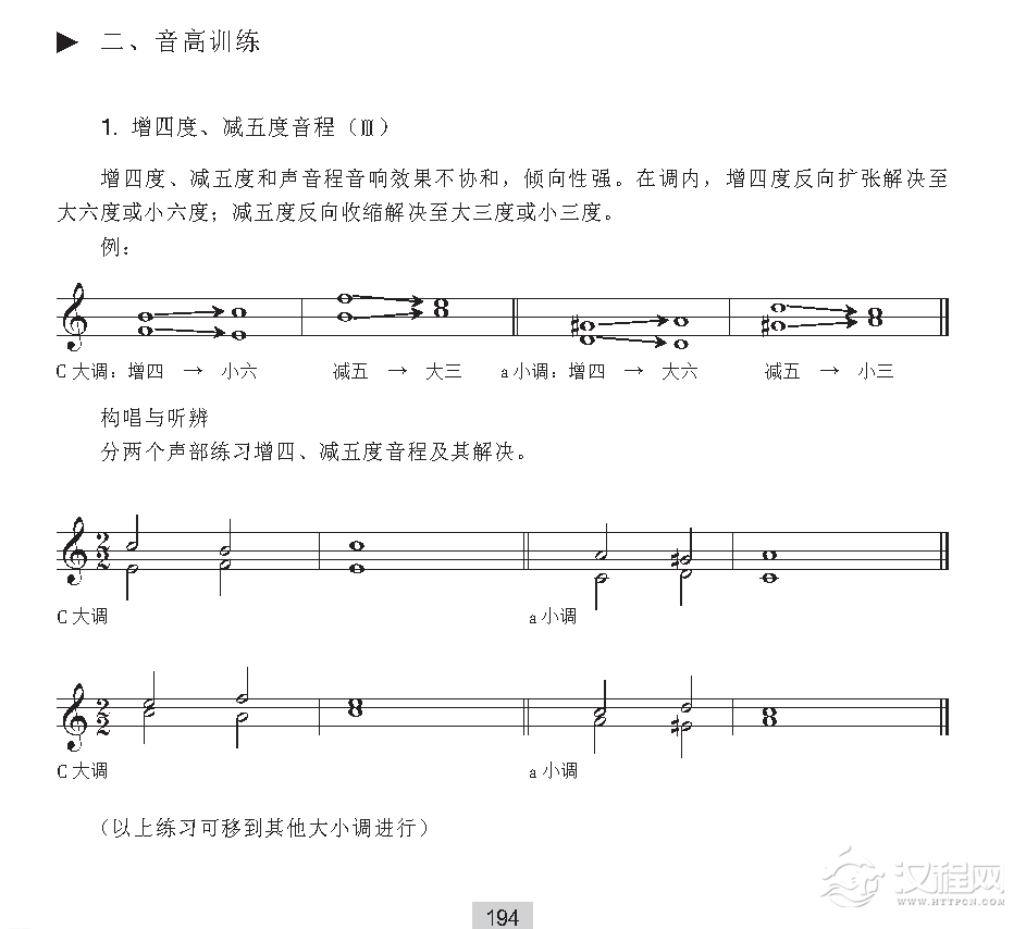 《音高训练》b小调音组练习