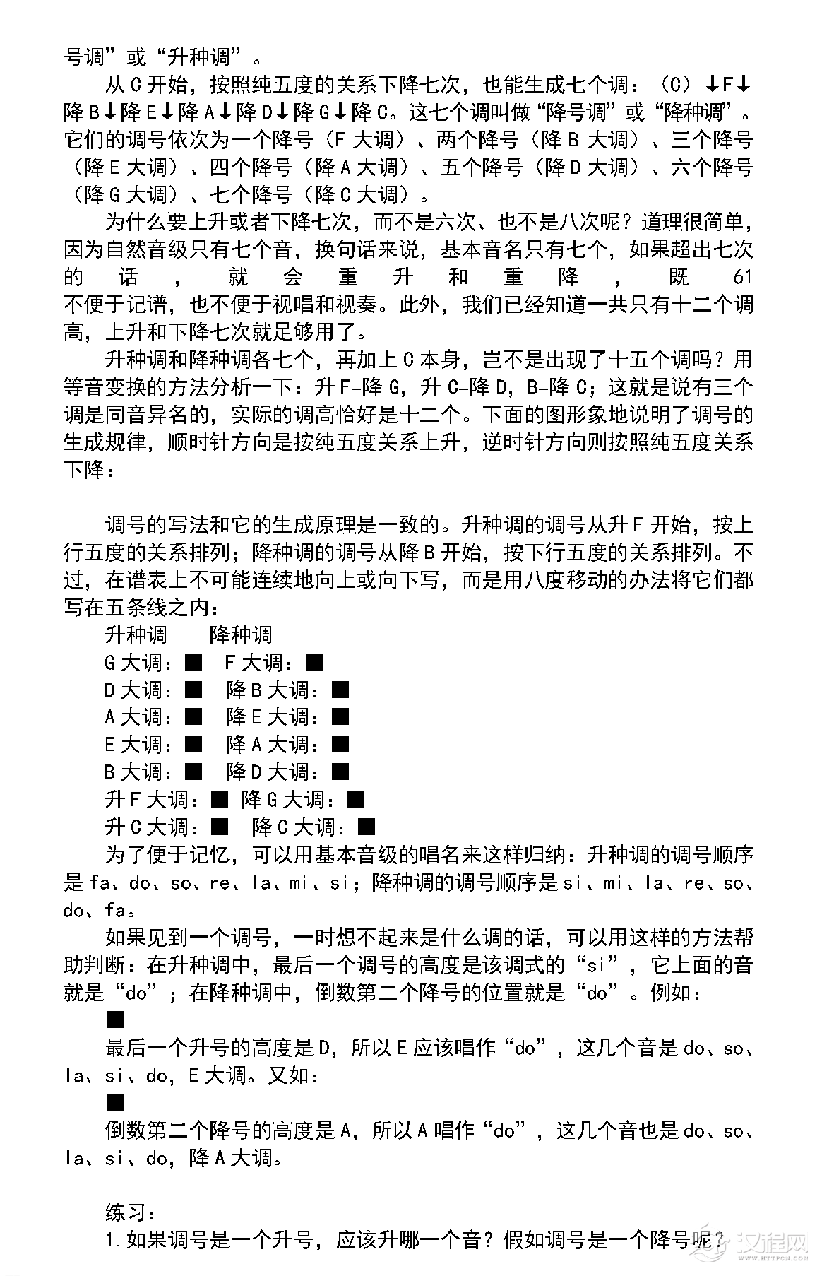 调和调式《调号》中小学音乐知识