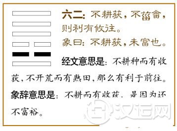 六二:不耕获,不菑畲,则利有攸往。