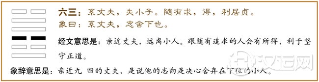 六二:系小子,失丈夫。