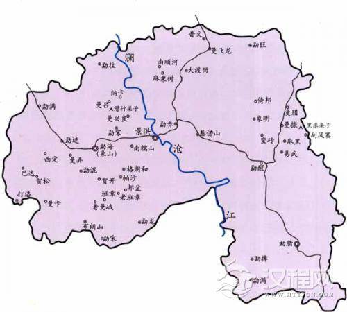 云南西双版纳地区茶产区