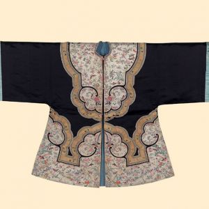 粤绣百鸟朝凤花蝶如意纹敞衣