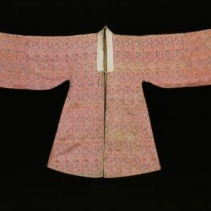 粉色夔龙凤穿花纹锦女帔