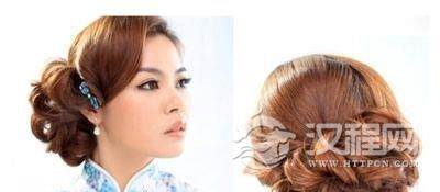 旗袍发型图片，适合旗袍的发型图片