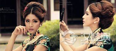 旗袍发型图片适合旗袍的发型图片