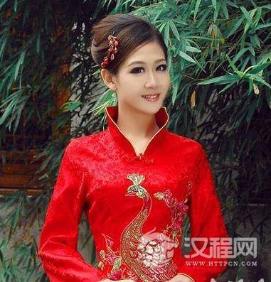 旗袍发型图片，适合旗袍的发型图片