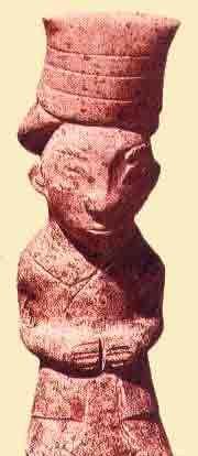 戴高巾帽的男子商代的冠饰之四