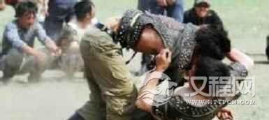 柯尔克孜族习俗粗犷质朴的柯尔克孜族摔跤