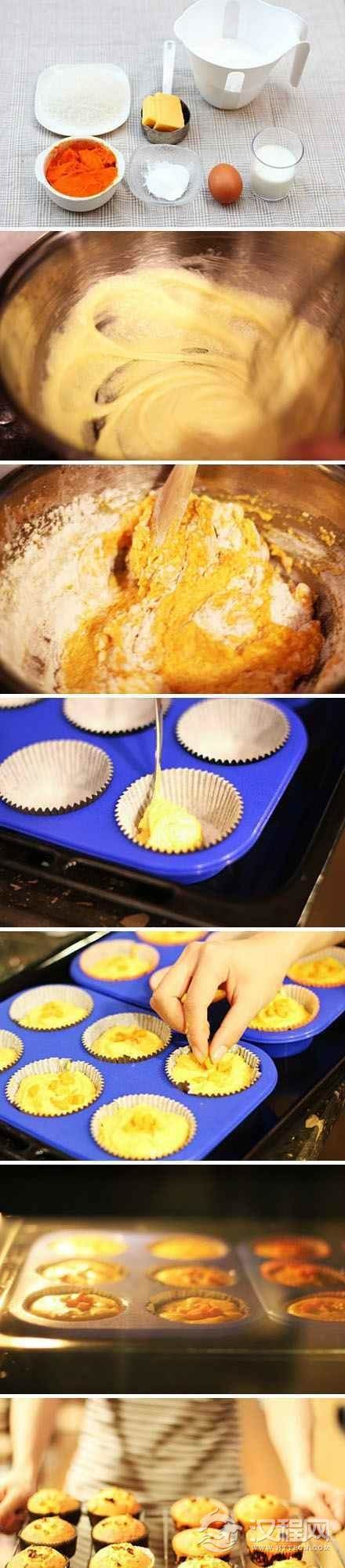 万圣节美食：搞怪南瓜麦芬