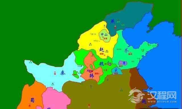 地图上的战国七雄