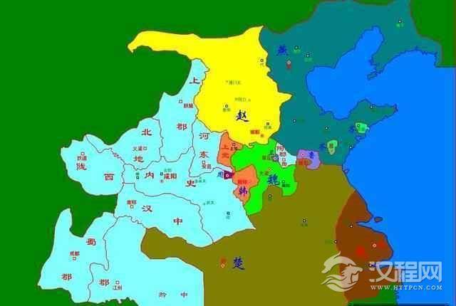 地图上的战国七雄