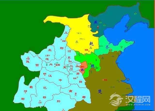 地图上的战国七雄