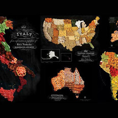 食物组成的世界地图